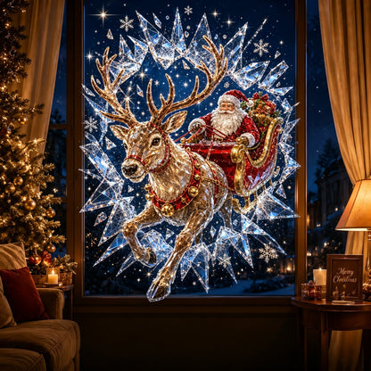 🔥Last Day 50% OFF - 🎅 2026 Christmas Window Decals – 3D Crack Glass Holiday Decorations for a Magical Winter Wonderland