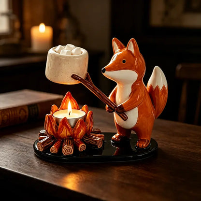 Animal bonfire resin tea wax stand - Cartoon-shaped barbecue small animal design - Atmosphere-scented scented candle base