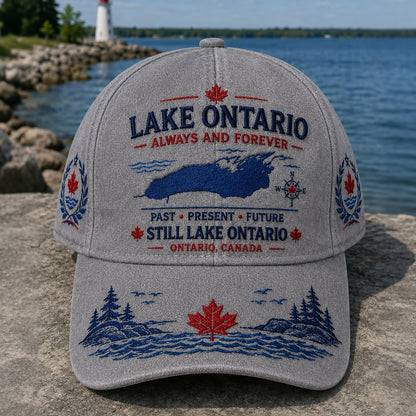 🔥LAST DAY 50% OFF - 🍁Lake Ontario · Always and Forever — The Cap That Carries Your Lake Story (🧢100% Cotton)