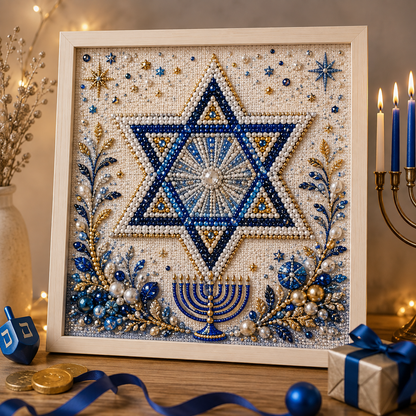 💙 50% OFF Festival of Lights Sale - DIY Hanukkah Pearl Art Kit ✨