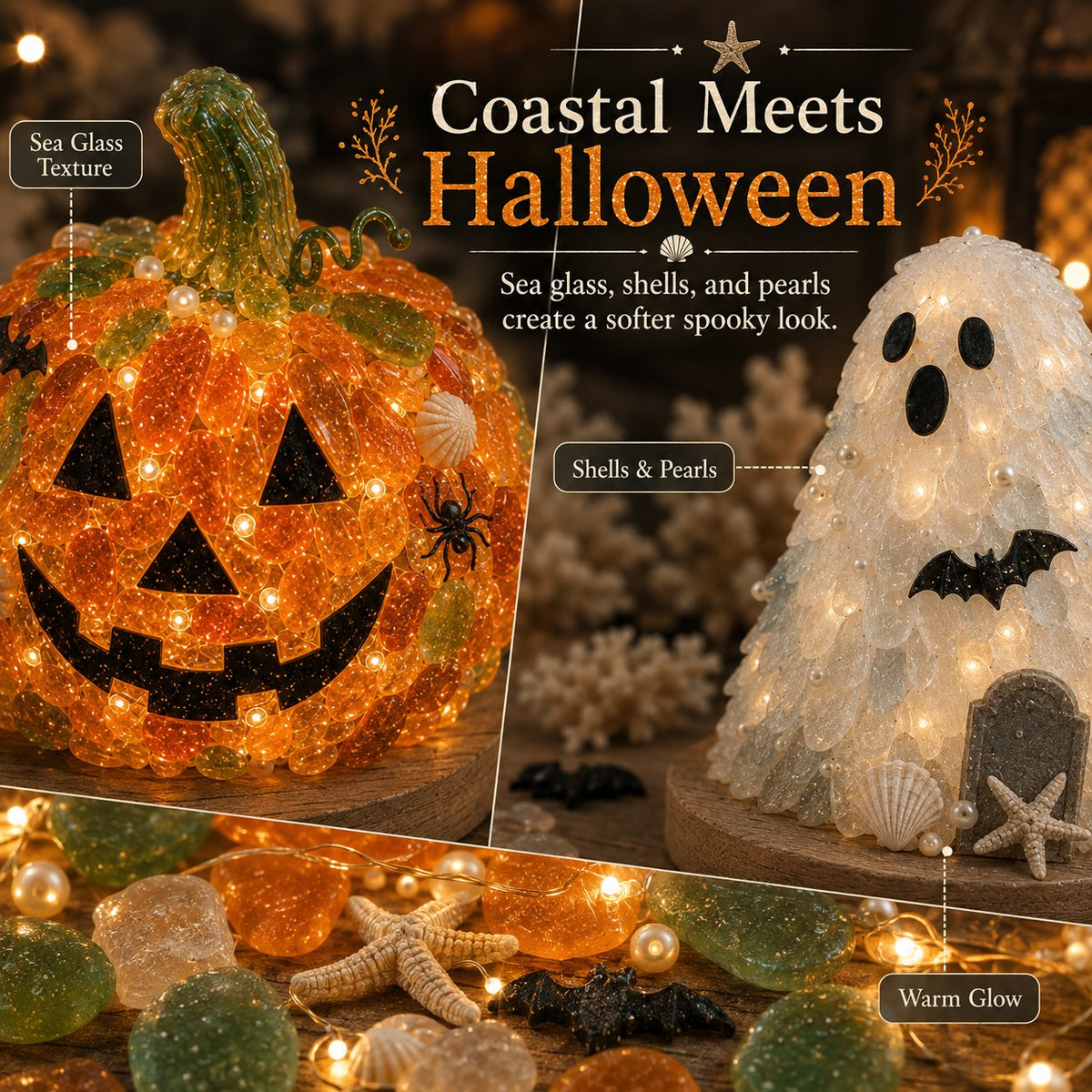 🎉⏳ 49% OFF – 🎃 Beginner-Friendly DIY Lighted Sea Glass Halloween Character Kit Collection | Complete Kit with Sea Glass Pieces, LED Lights & Step-by-Step Guide Included 💕