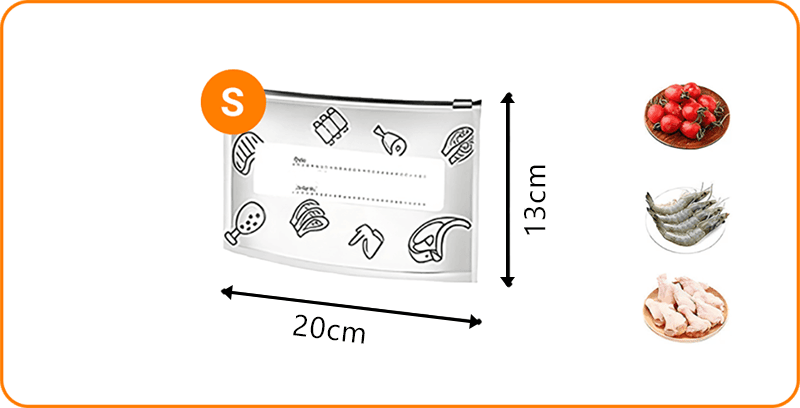 Reusable Aluminum Foil Sealed Fresh Keeping Bags, Double Zipper Leakproof Moisture Proof Food Storage Pouch for Fridge Freezer Meat Vegetable