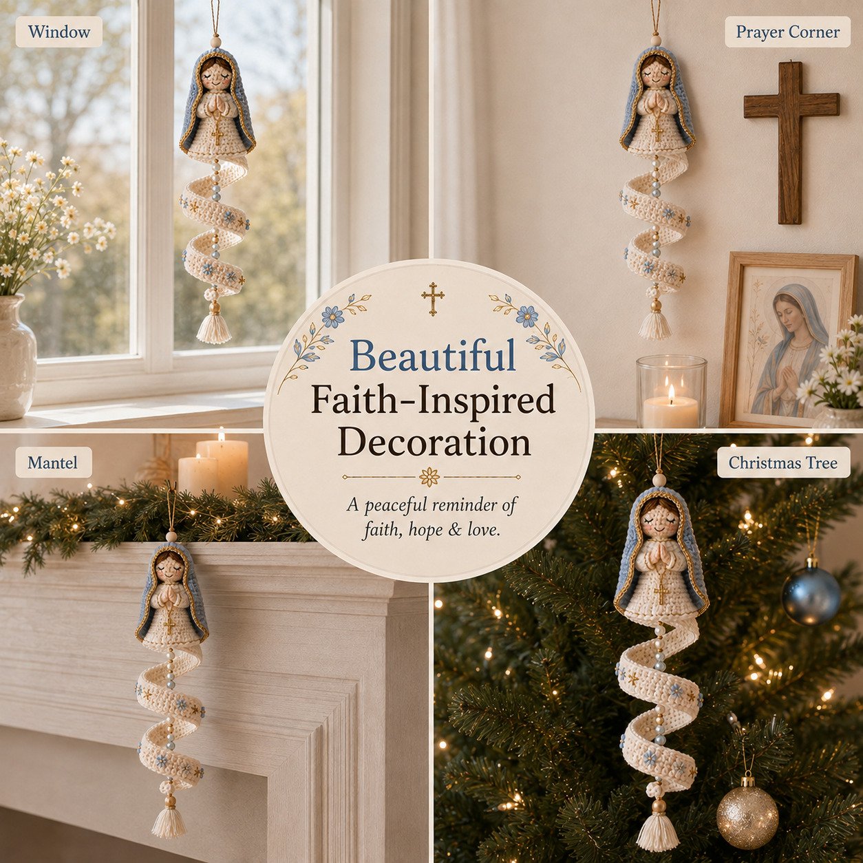 Crochet ornament making process and instructions