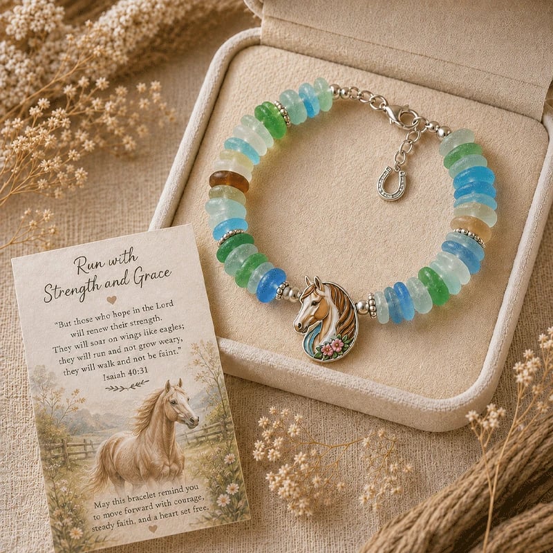 🔥Last Day 50% OFF - 🩵 Sea Glass Blessing Bracelet