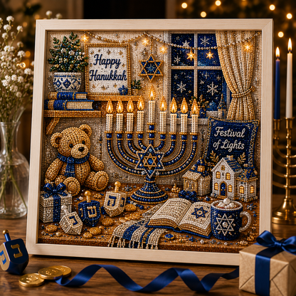 💙 50% OFF Festival of Lights Sale - DIY Hanukkah Pearl Art Kit ✨