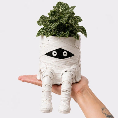 🔥LAST DAY 50% OFF - 💀🎃Halloween Whimsical Hanging Leg Planter Hand-Painted Resin Succulent Pot💐