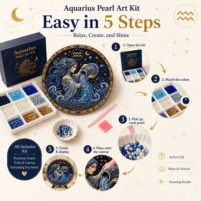 🔥LAST DAY 50% OFF - ♈12 Zodiac Signs Pearl Art Kit — The Perfect Personalized Gift for Astrology Lovers🌙