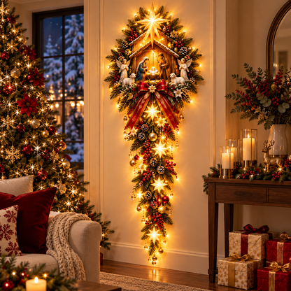 ✝️ Bethlehem Light of Hope™ – Lighted Nativity Wall Decor