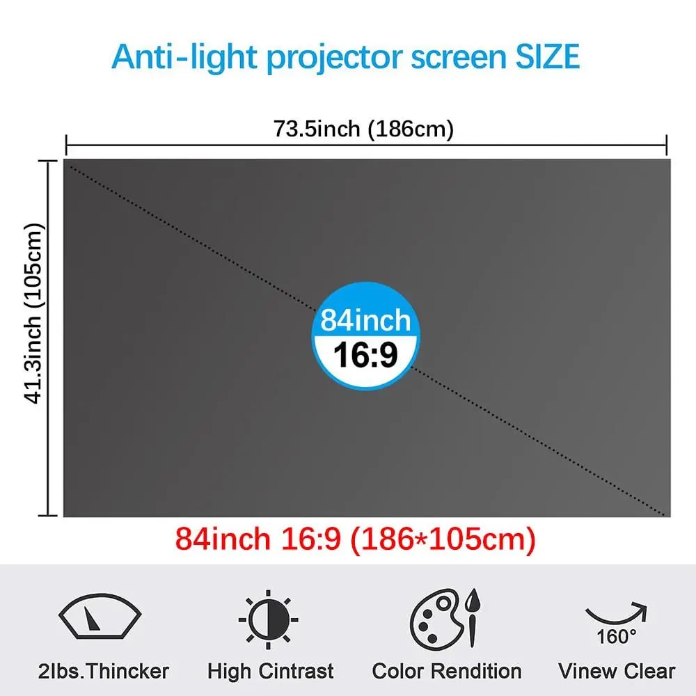 🔥Hot Sale - 49% OFF🔥4K Metal Lightproof Foldable Portable Movie Screen (16:9)🎥✨