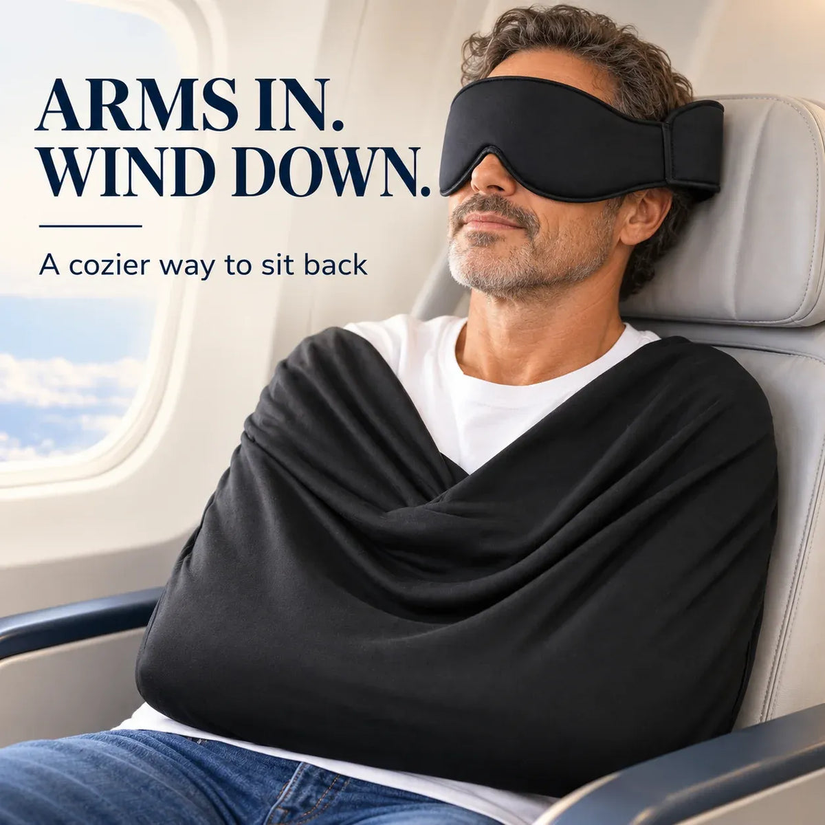 😴3-in-1 Airplane Sleep Support System - Integrated Plane Sleeping Accessories with Memory Foam Long Haul Flight Pillow✈️