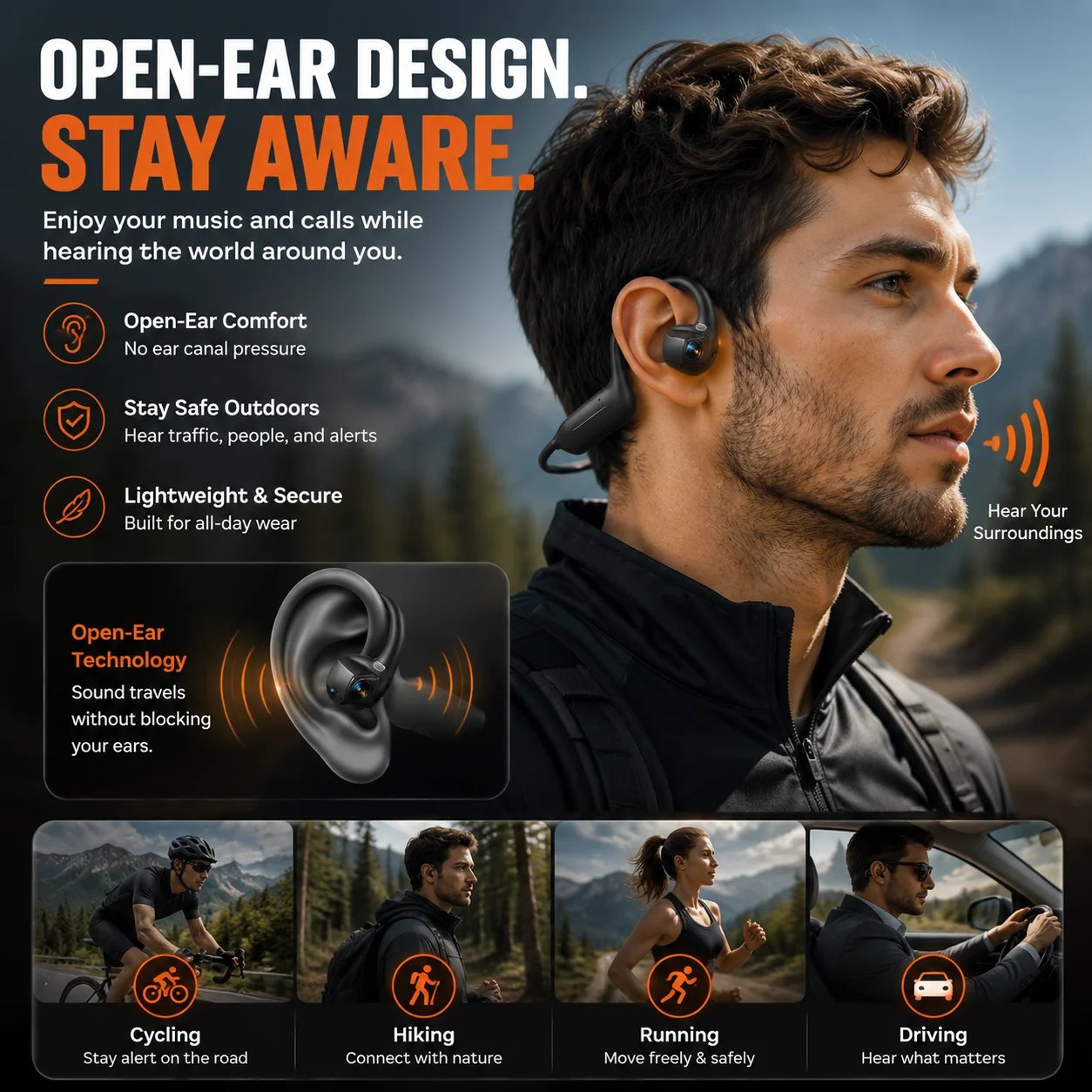 🔥LAST DAY 49% OFF – 🎧 8MP Smart Camera Open-Ear Headset – POV Video, Calls & AI Assistance 🎥