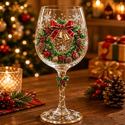 🎄 3D Christmas Glass Collection | Premium Clear Glass with Raised Holiday Designs & Sparkling Snowflake Details ✨