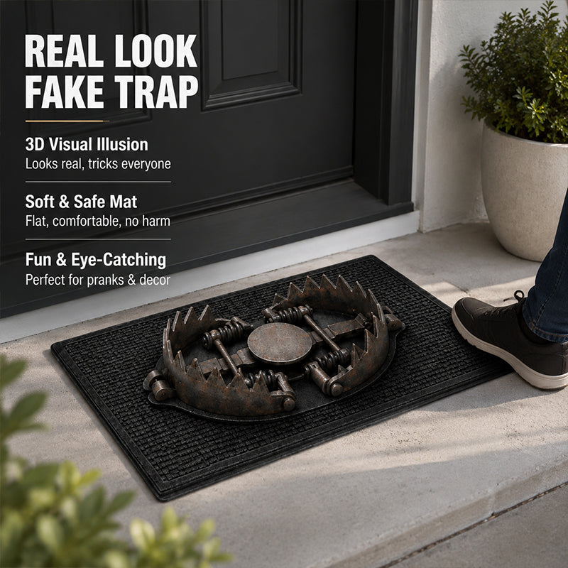 🔥 LAST DAY 49% OFF - 😂 Gotcha! 3D Bear Trap Illusion Doormat – Funny Prank Entry Mat