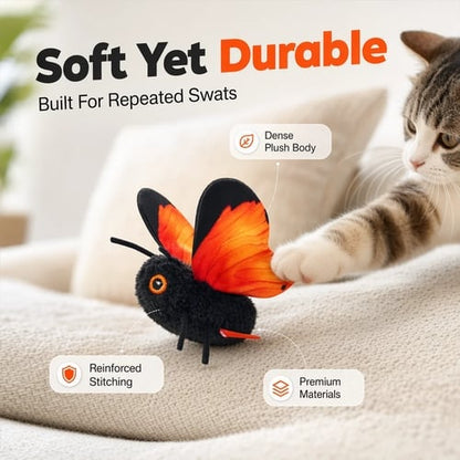 🎁2026 New Arrivals 49% OFF💥Smart Sensing Flapping Butterfly Toy for Cats – Auto-Motion Activation, Realistic Flutter & Endless Play 🦋