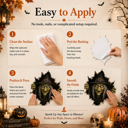 Halloween Break-In 3D Wall Decals