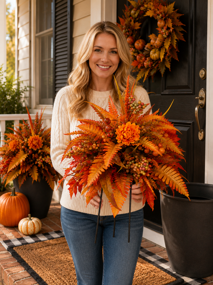 🍂LAST DAY SALE 50% OFF🍂Autumn Harvest Floral Garden Stake Arrangement