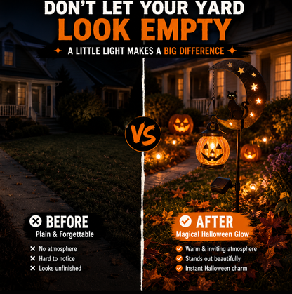 🌙 Solar-Powered Black Cat Garden Stake Light – Create a Magical Halloween Glow in Your Yard