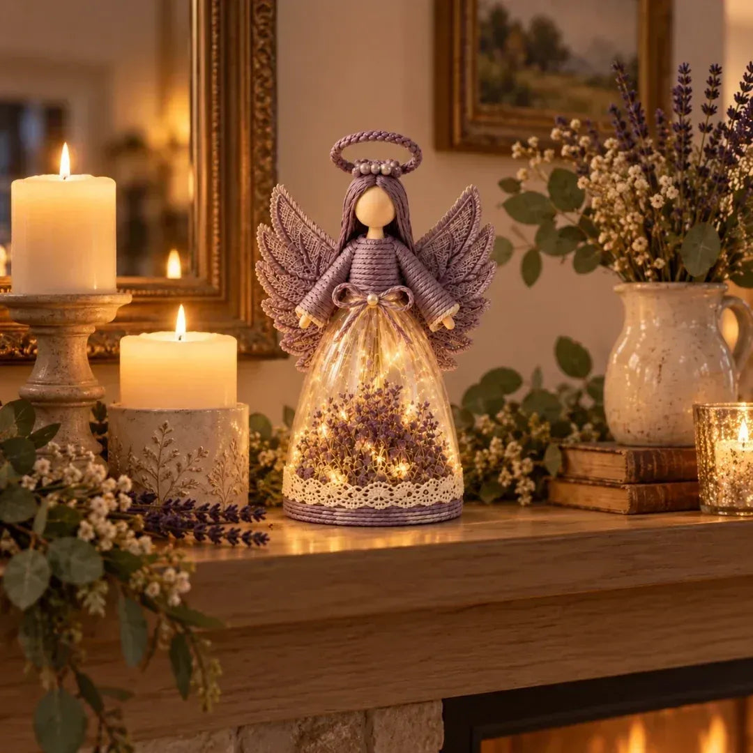 ⏳ Last Day 49% OFF – 👼 Blooming Guardian Angel Light | Floral Angel Figurine with Warm LED Glow in Lavender, Rose & Sage for Bedside Tables, Shelves & Meaningful Gifts ✨