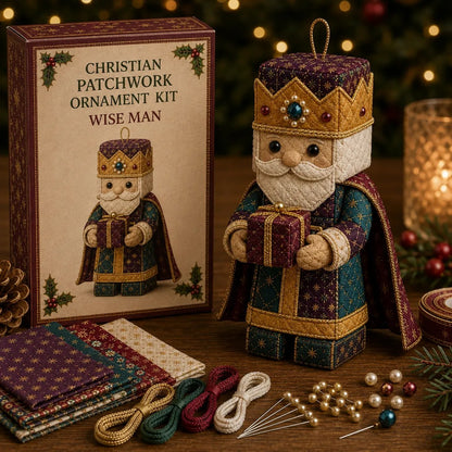 🔥HOT SALE🔥⏳ Last Day 49% OFF – ✝️ Beginner-Friendly DIY Christian Block Figure Patchwork Ornament Kit Collection | Complete Kit with Pre-Cut Fabrics, Padded Ornament Form & Step-by-Step Guide Included 💕