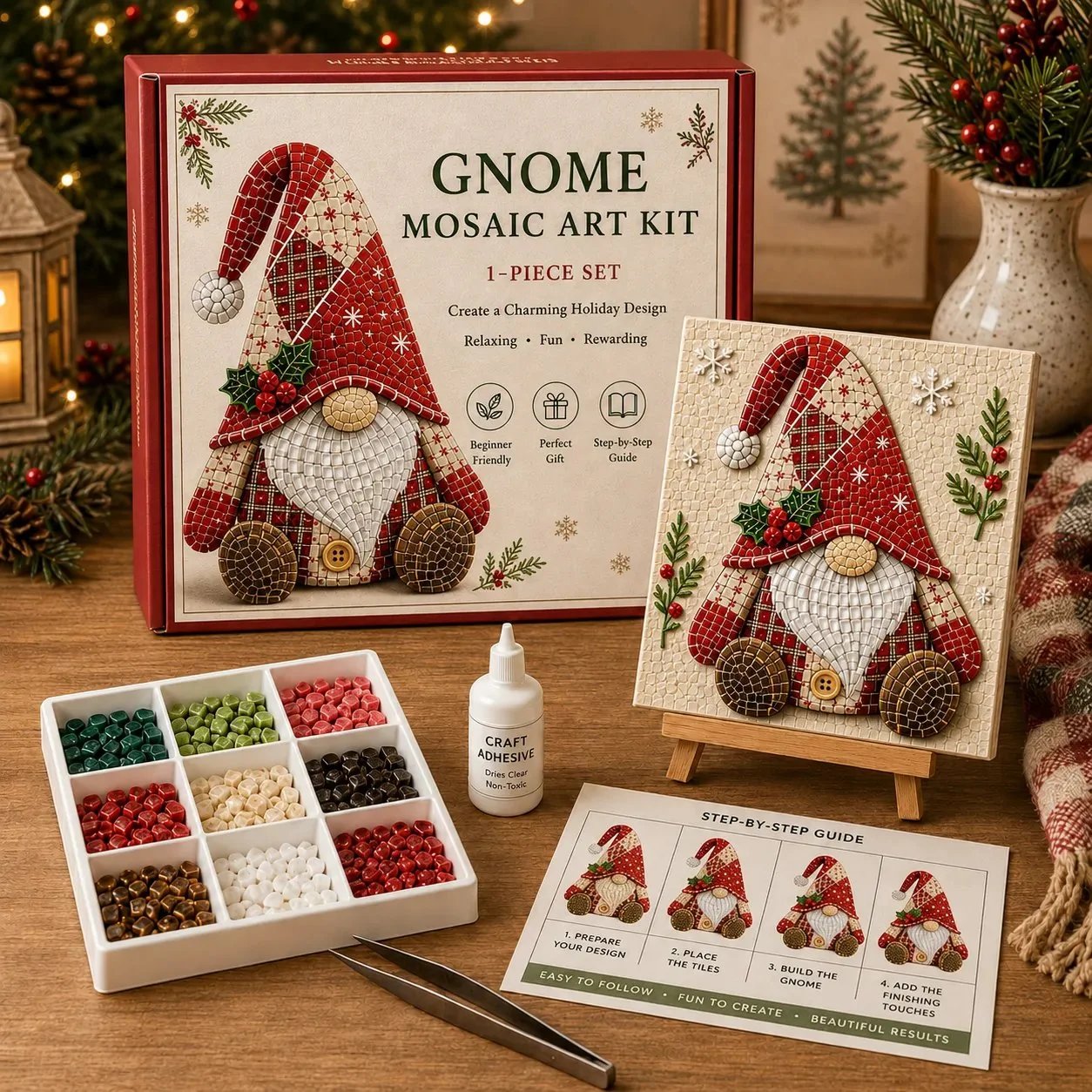 🔥HOT SALE 49% OFF -  🌸Gnome Mosaic Art Kit – Create Your Own Charming Handmade Masterpiece