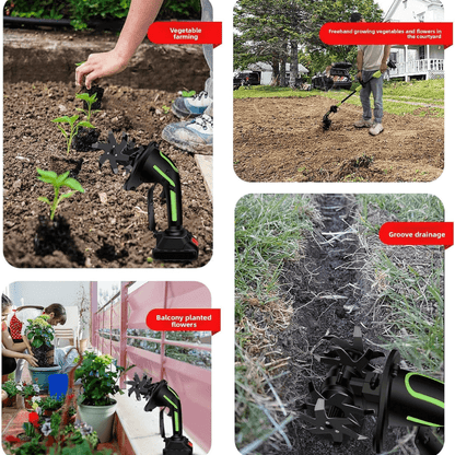 Zavrlygoods™ Multifunctional 2-in-1 Cordless Tiller & Cultivator with Telescopic Pole