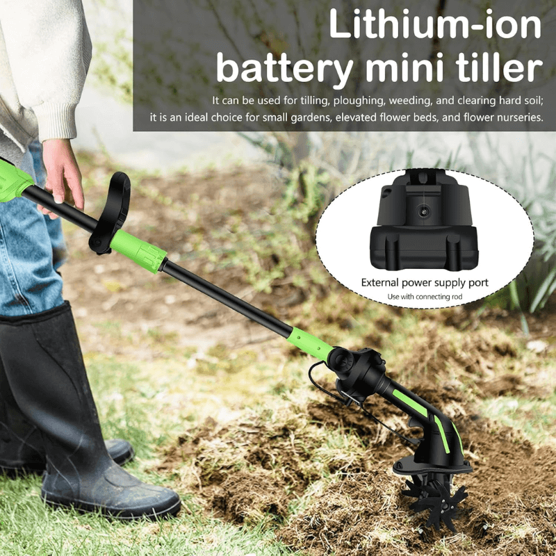 Zavrlygoods™ Multifunctional 2-in-1 Cordless Tiller & Cultivator with Telescopic Pole