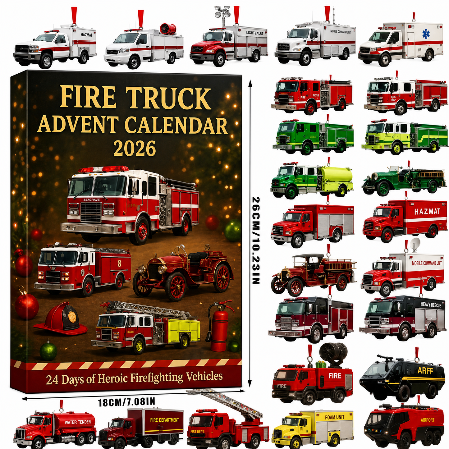 🎄 Firefighter Advent Calendar 2026 | 24 Fire Truck Christmas Surprises