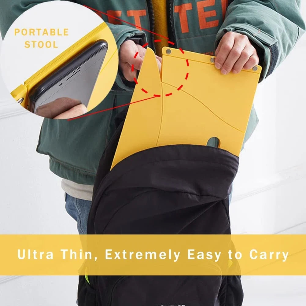 Ultralight Folding Travel Stool & Airplane Footrest——Relief for Long Flights, Camping & Outdoor Waiting