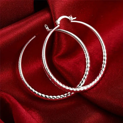 🎉BUY 1 GET 1 FREE🎁Diamond-Cut Hoop Earrings for Women – Elegant, Sparkling 💎