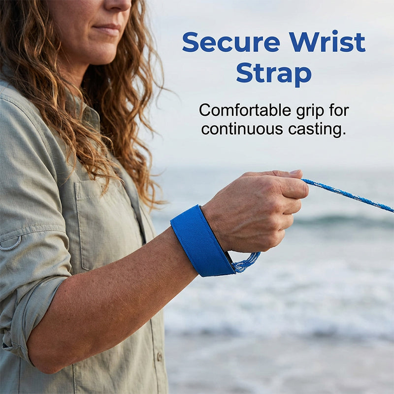 Secure cast net wrist strap