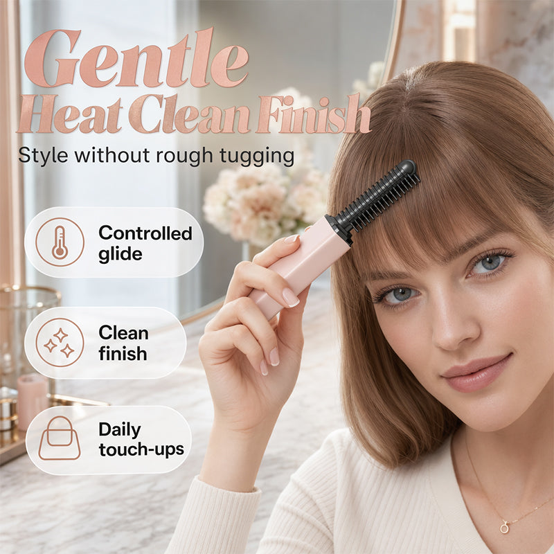 🔥HOT SALE 50% OFF🎁⚡50K+ SOLD! 👩Shape hair in 3 seconds! Create gorgeous hairstyles anytime anywhere. 💁Portable Wireless Mini Bang Styling Comb