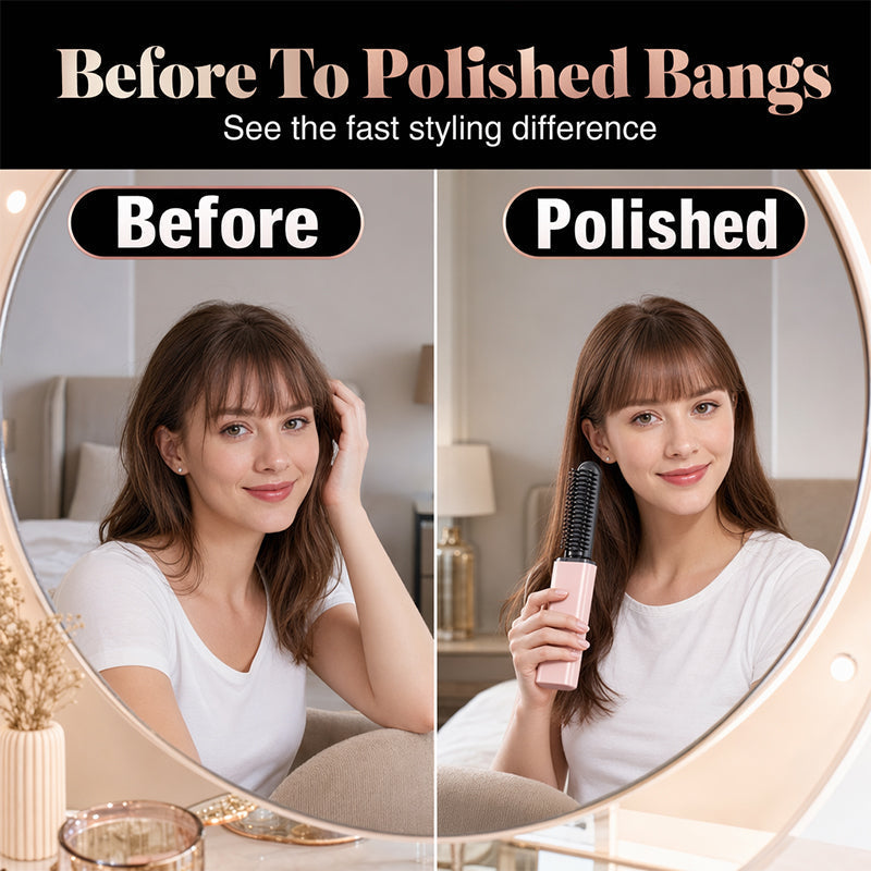 🔥HOT SALE 50% OFF🎁⚡50K+ SOLD! 👩Shape hair in 3 seconds! Create gorgeous hairstyles anytime anywhere. 💁Portable Wireless Mini Bang Styling Comb
