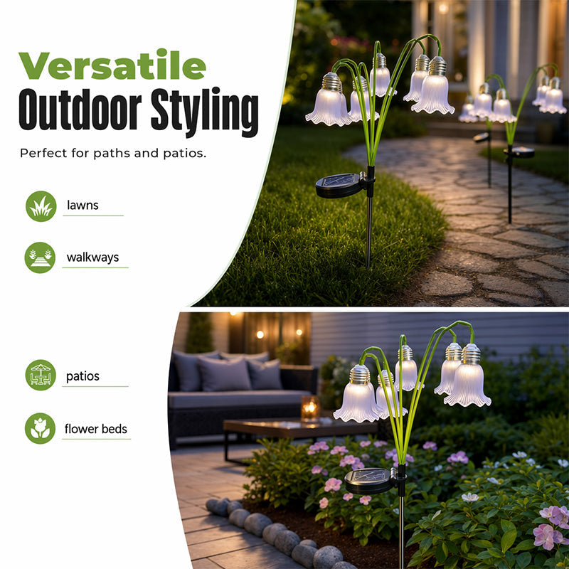 📢49% OFF !! ⏰Solar Flower Lights Outdoor Garden Decorations
