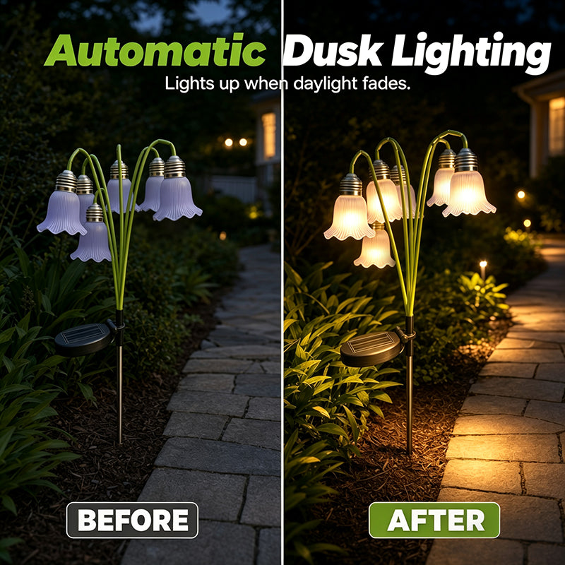 📢49% OFF !! ⏰Solar Flower Lights Outdoor Garden Decorations