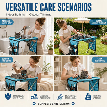 ⏳Limited-time 50% off⏰2-in-1 Foldable Pet Grooming Bed🐱🐶🛋️