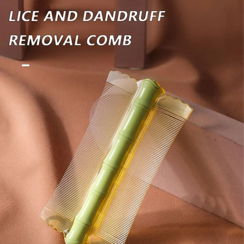 🎋 50% OFF 🌿 Bamboo Double-Sided Fine Tooth Comb – Removes Dandruff & Helps Remove Lice | Ergonomic Grip