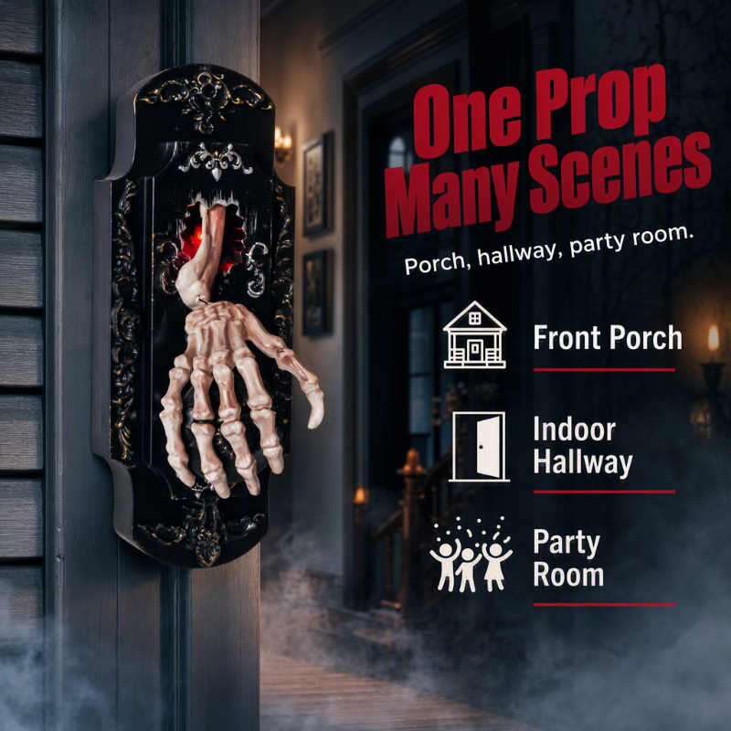 Spooky Skull Door Bell Hanging Decoration