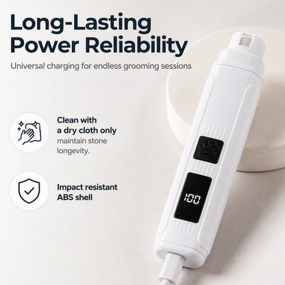 🥳2026 HOT SALE🥳💞50K+ SOLD!🐶💨 50% OFF! Electric Pet Nail Grinder – Whisper‑quiet, 3‑step gentle grinding. LED power display & USB‑C rechargeable – stress‑free grooming for dogs & cats! 🛡️✨