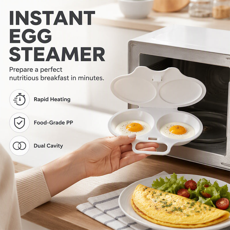 🎁2026 New Arrivals 50% OFF💥Microwave Egg Poacher with Lid & Handle