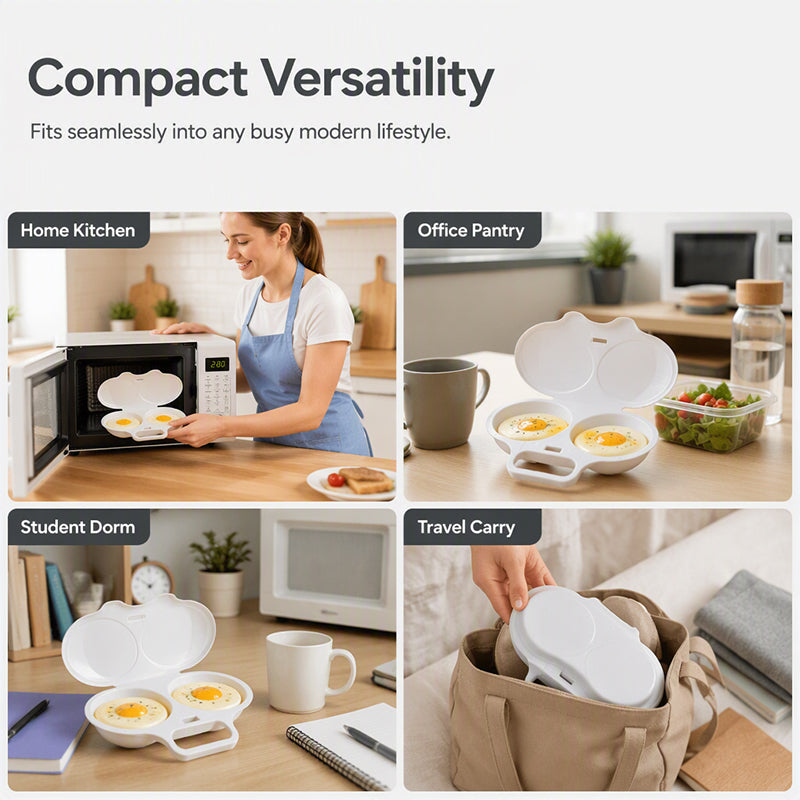 🎁2026 New Arrivals 50% OFF💥Microwave Egg Poacher with Lid & Handle