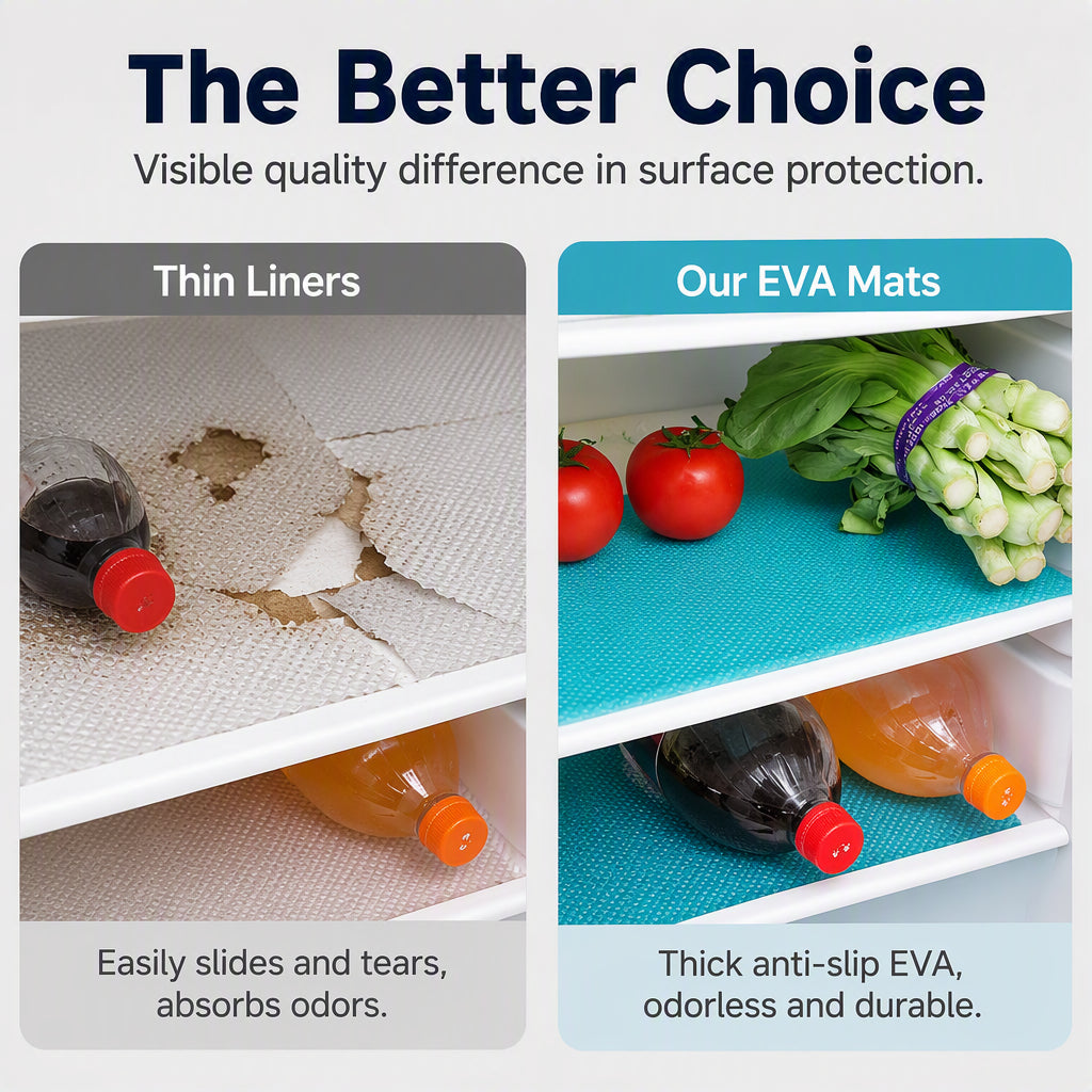 Washable refrigerator shelf liner