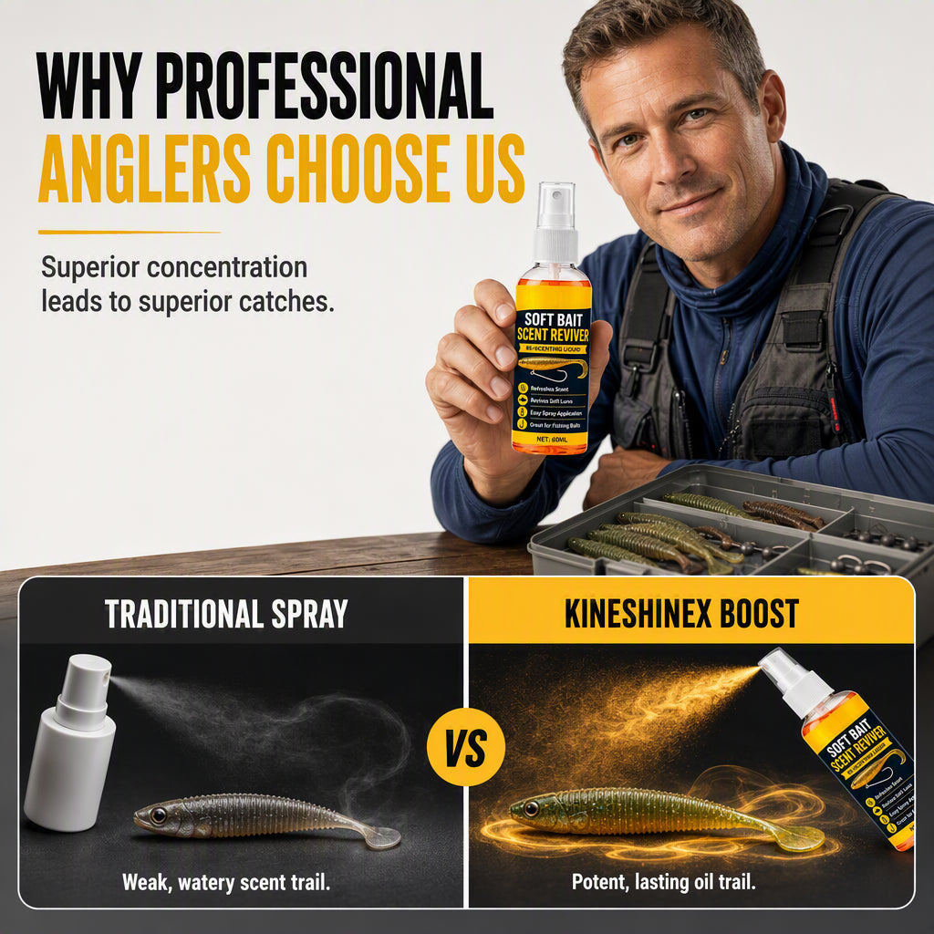 🎣50% OFF NOW! Soft Bait Scent Booster Spray‑60ML High‑Concentration Fishing Lure Scent Reviver, Portable Instant Attractant Spray for Fresh & Saltwater Soft Baits