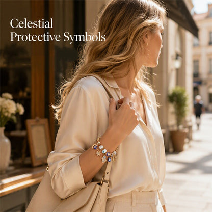 📢📢40% OFF !! ⏰Celestial Sun Moon Charm Bracelet