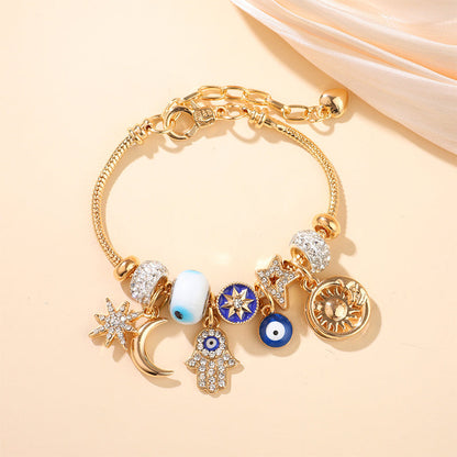 📢📢40% OFF !! ⏰Celestial Sun Moon Charm Bracelet